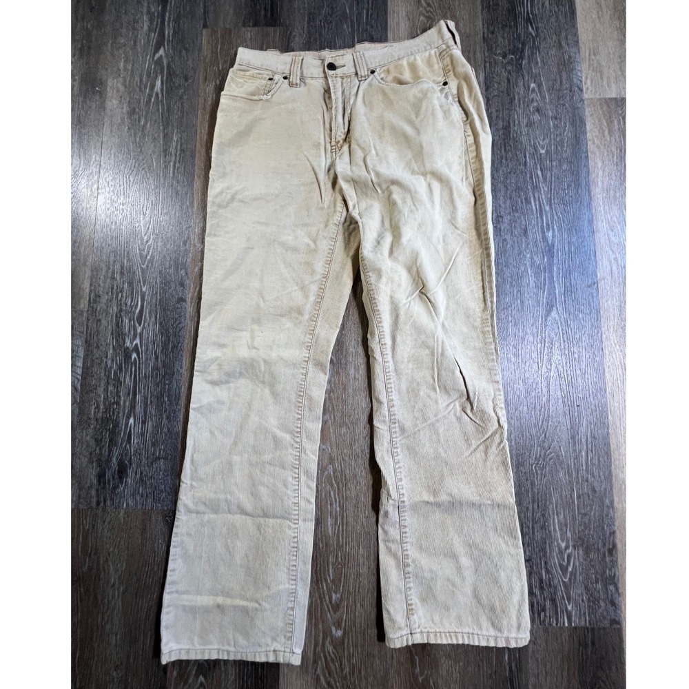 Gap Corduroy Pants Mens 32x32 Tan Straight Leg 100% Cotton Casual 4976